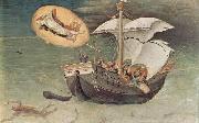 Gentile da Fabriano, Quaratesi-Polyptychon, funf Predellatafeln mit Szenen aus dem Leben des Hl. Nikolaus von Bari